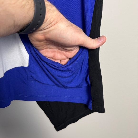 LNBF Terrera Women's Sleeveless Slit Back Bamboo Blouse Purple/White Size Medium - Picture 2 of 13